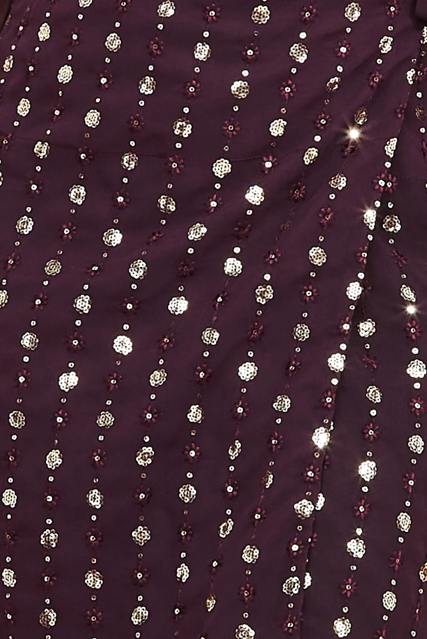 Starlight Shimmer Wrap Dress