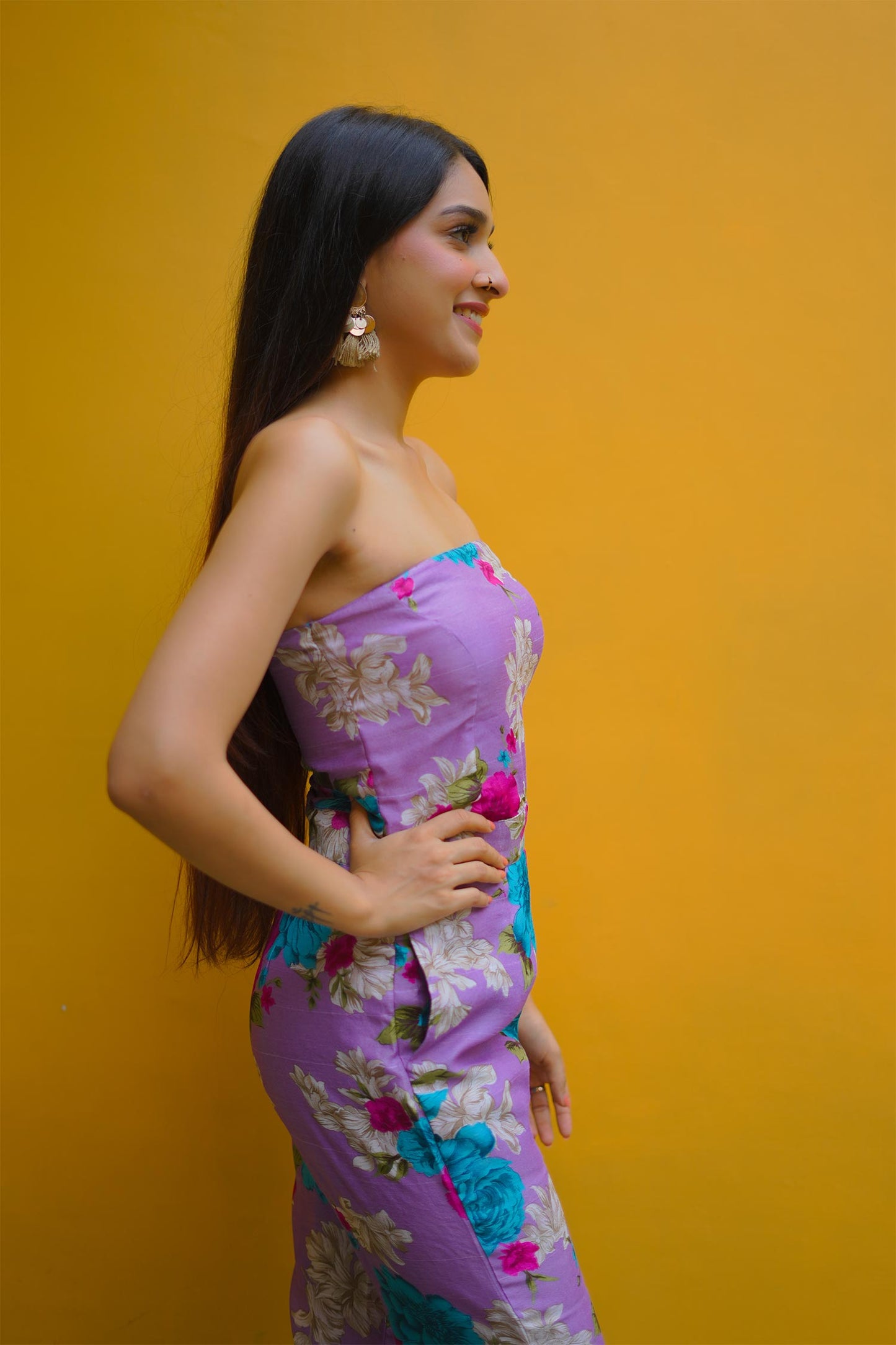 Silk Strapless Jumpsuit