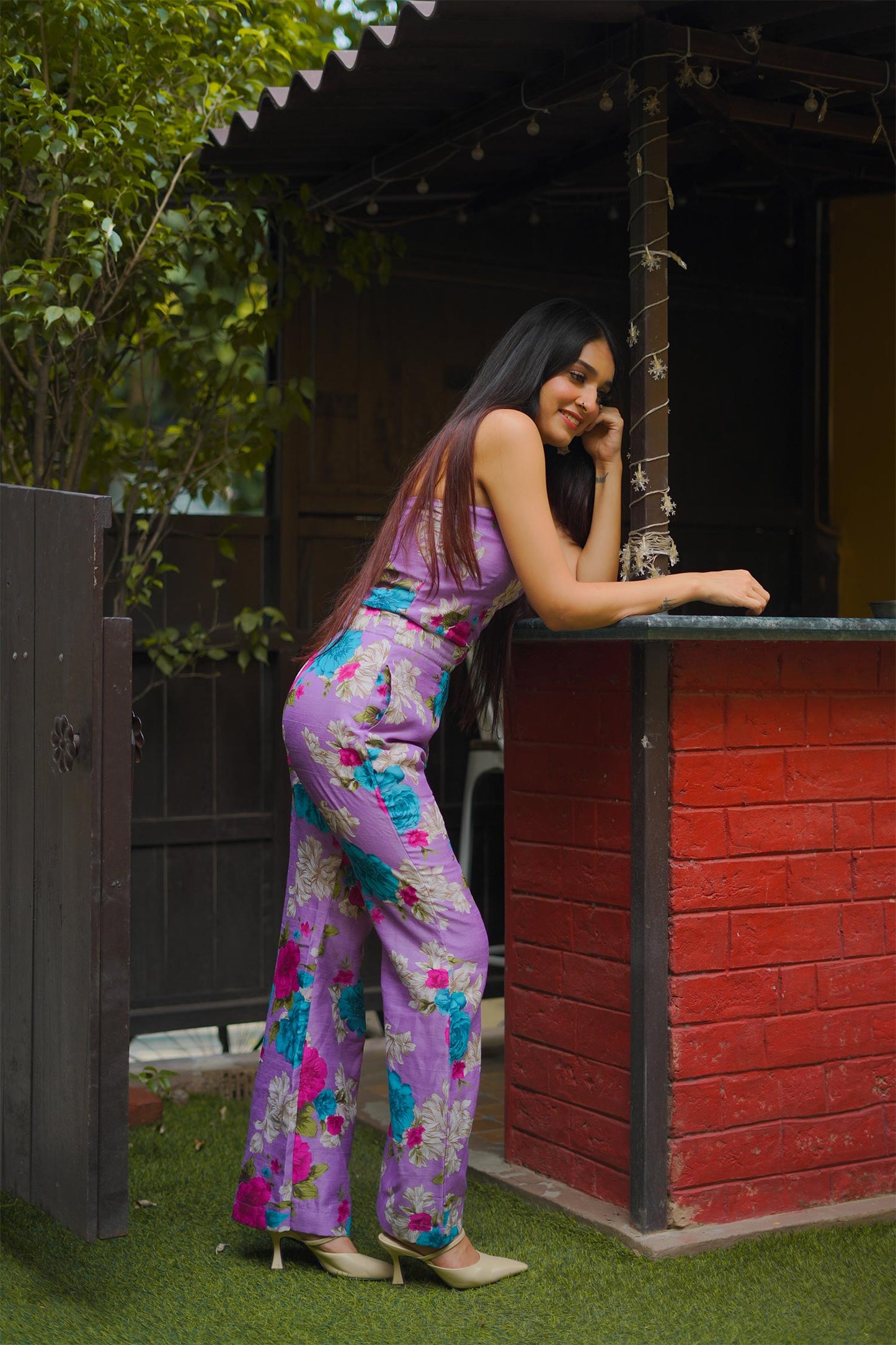 Silk Strapless Jumpsuit