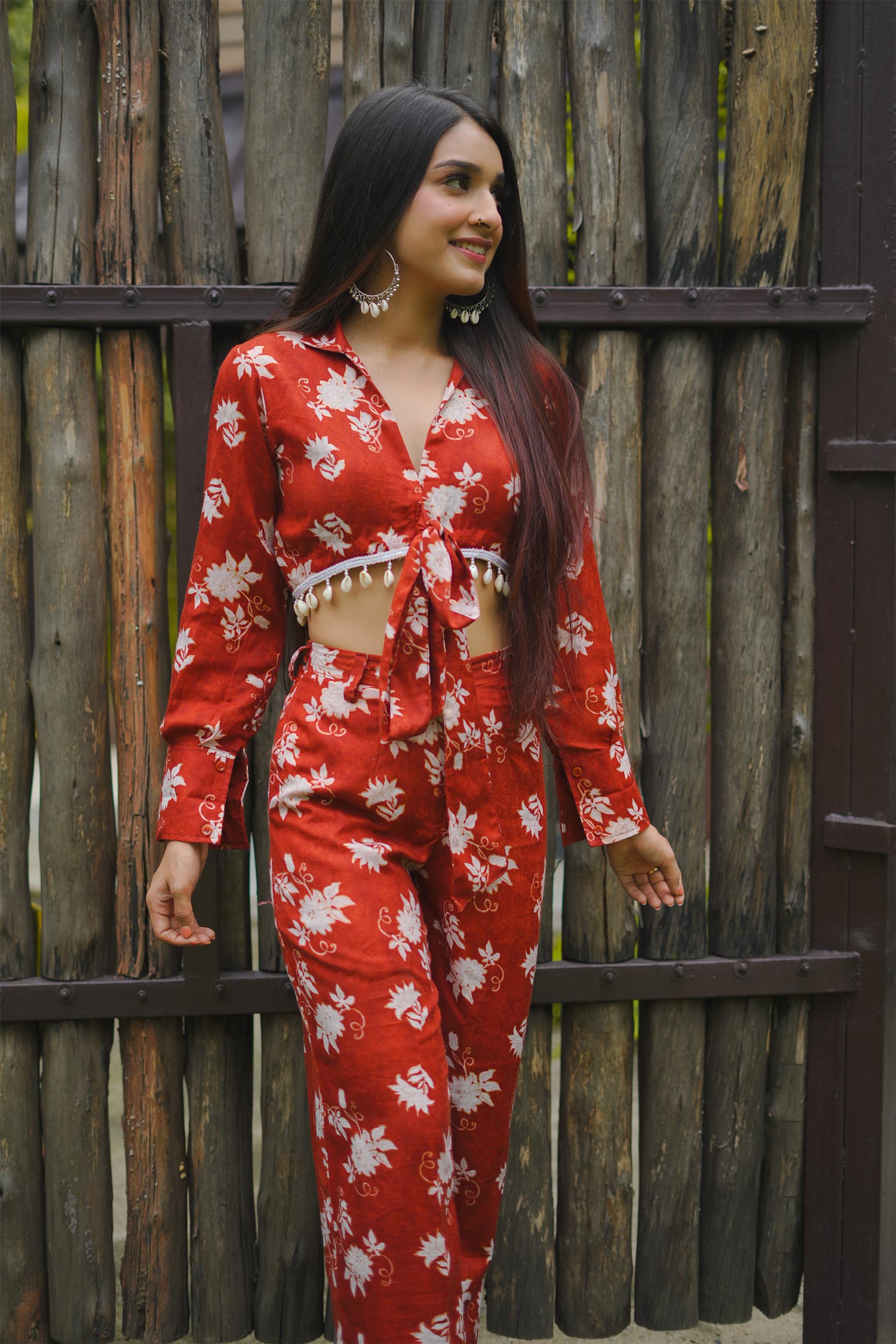 Buy Red and White Co-ord Set	