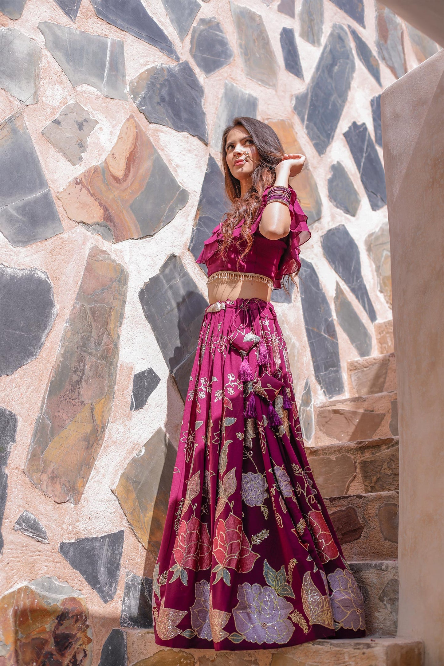 Fancy Sequin Lehenga with Blouse