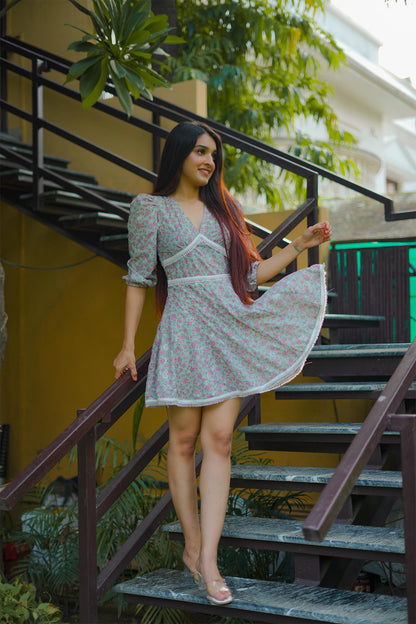 Green and Pink Breezy Dress	