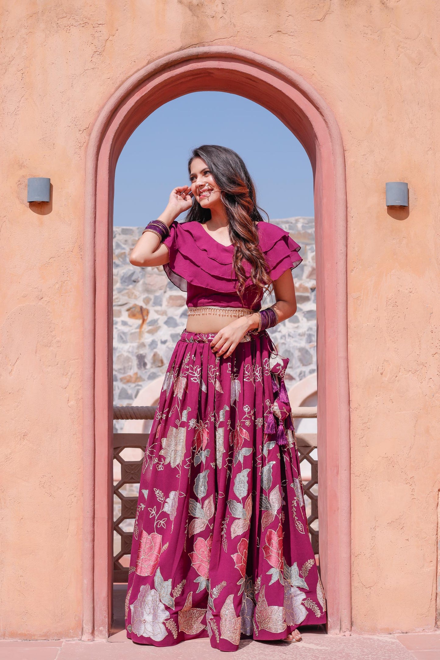 Fancy Sequin Lehenga with Blouse