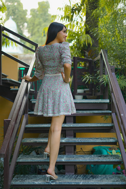 Green and Pink Breezy Dress